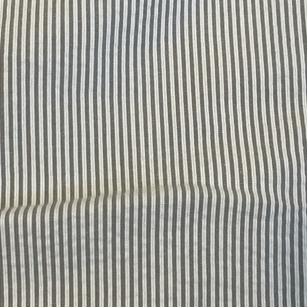 Loft Original Crop Seersucker Pants Tan White Stripe Knit Mid-Rise 2 - Picture 3 of 7